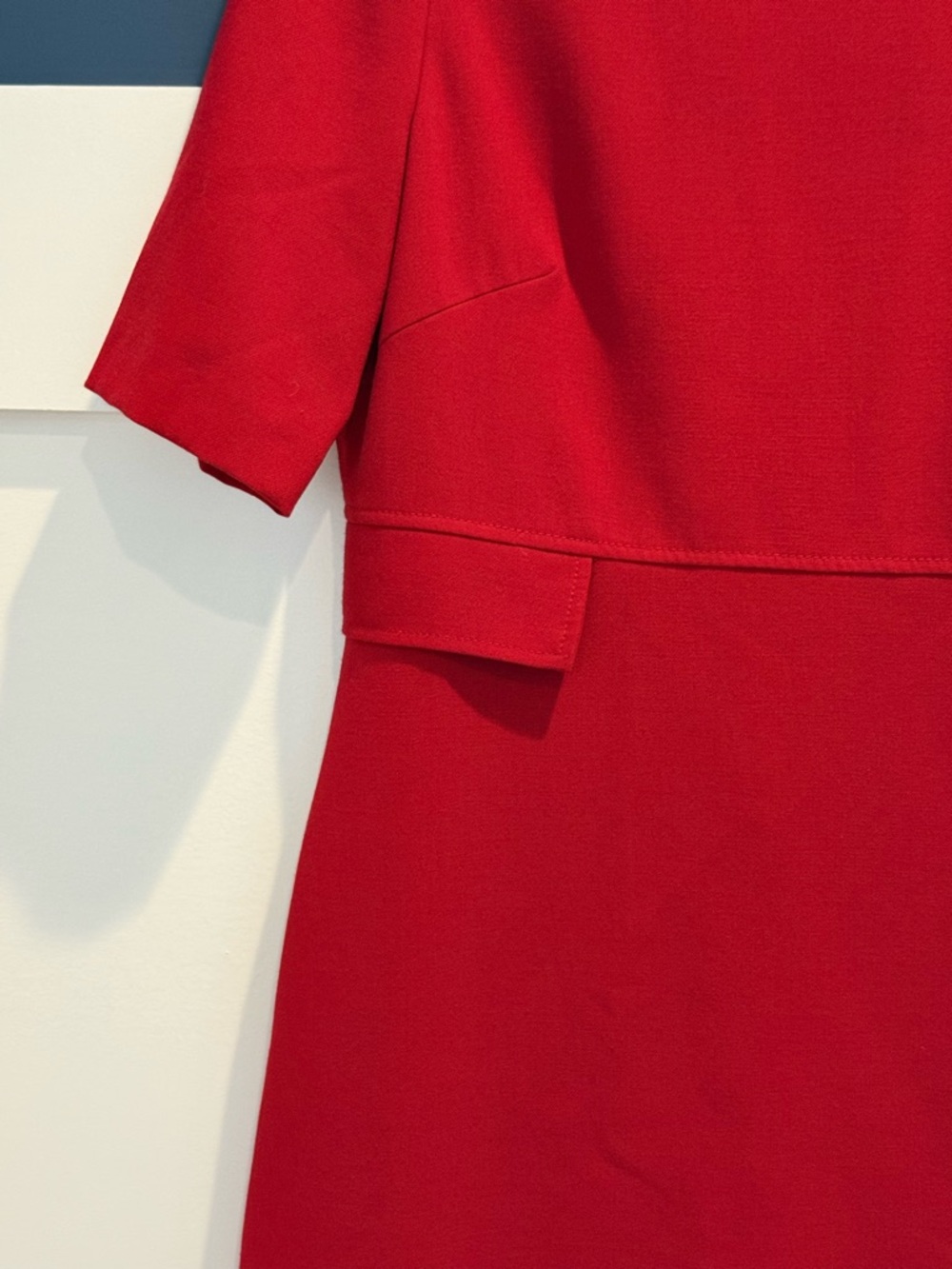 Tahari ASL Scarlet Red Short Sleeve Sheath Mini Dress Size 8 - Picture 5 of 7